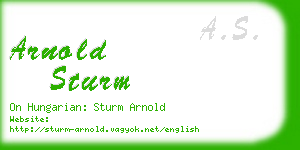 arnold sturm business card
